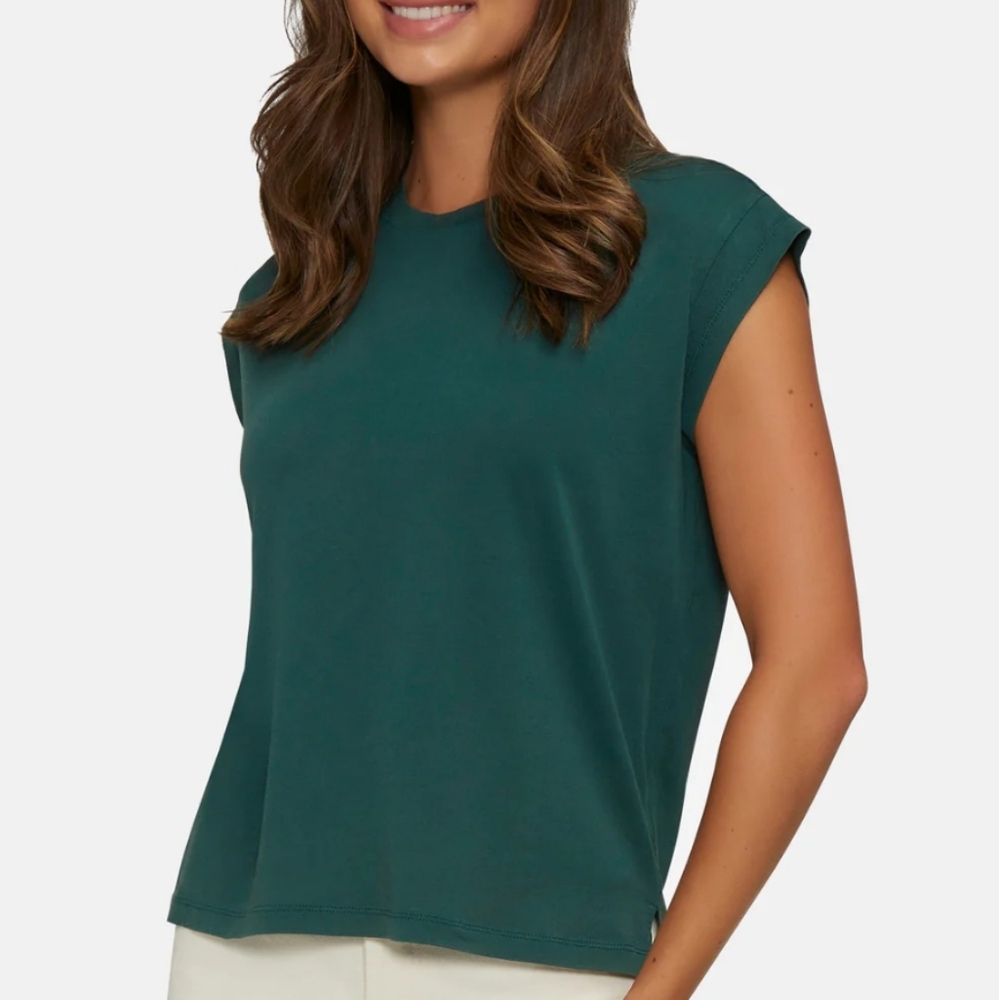 Wildfox Helena Muscle Tee In June Bug Green NEW